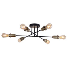 Grover Metal 6-Light Semi Flush Ceiling Light