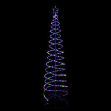 210cm Multi-Coloured LED Double Spiral Christmas Tree