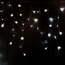 480 Cool White Solar LED Icicle Fairy Lights