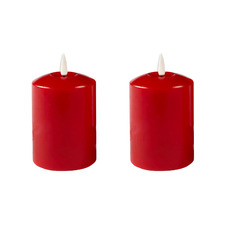 Remote LED Flameless Wax Pillars (Set of 2)