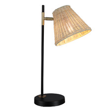 Bloom Metal & Rattan Table Lamp