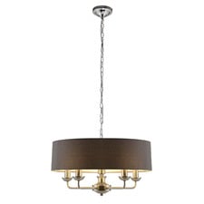 Carroll Iron & Fabric 5 Light Pendant