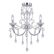 Natalya Metal & Crystal 3 Lamp Close to Ceiling Light