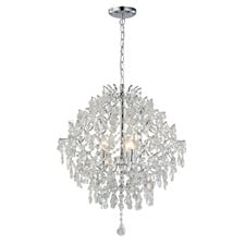 Georgia Metal & Crystal 3 Light Chandelier