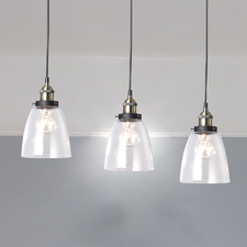 Ortega 3 Light Metal & Glass Pendant