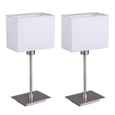 Faye Metal Square Table Lamps (Set of 2)
