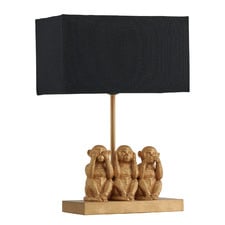 Kenzie Resin 3 Monkey Table Lamp