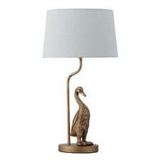 Leia Resin Antique Brass Bird Table Lamp