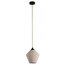 Payton Geometric Linen Pendant Light