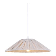 Wyatt Iron & Linen Cone Pendant Light