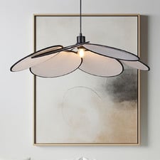 Vivien Linen Petal Pendant Light