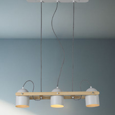 Maverick Rubberwood 3 Light Bar Pendant