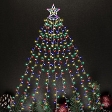 Waterfall Lights with Topper Star