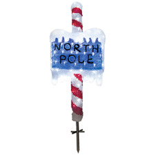 North Pole Sign LED Christmas Stake Light
