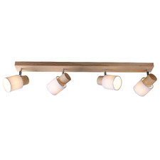 Vargas Rubberwood 4 Lamp Bar Spotlight