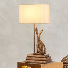 Rabbit Resin Antique Brass Table Lamp