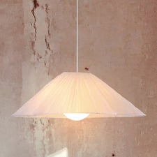 Ethel Iron Gathered Fabric Pendant Light
