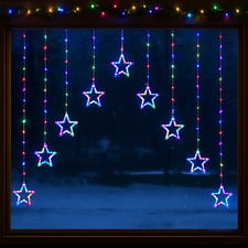 Howe V-Shape LED Curtain Lights with Stars
