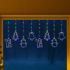 Fritz LED Curtain Lights with Christmas Figures