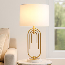 Jenson Iron Art Deco Table Lamps (Set of 2)