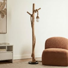 Mackie Eucalyptus Wood Floor Lamp