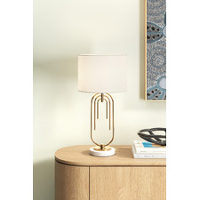 Jenson Iron Art Deco Table Lamps (Set of 2)