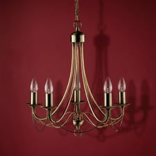 Montmartre Antique Brass 5 Light Chandelier