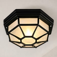 Moines Aluminium Outdoor Flush Mount Ceiling Light