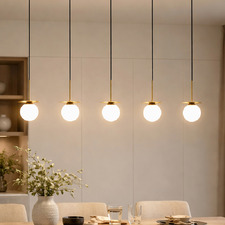 Whibley Glass 5-Light Linear Pendant