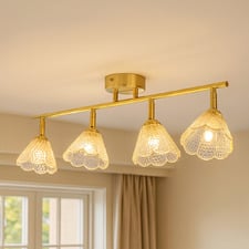 Brent Glass 4-Light Semi-Flush Ceiling Light