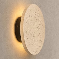 Vulan Travertine-look LED Wall Sconce