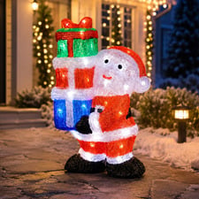 Nika Santa with Gift Boxes LED Christmas Decoration