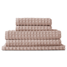 Pink Clay Waffle Cotton Towel