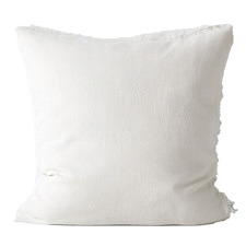 Fringed Vintage Wash Square Linen Cushion