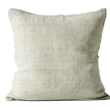 Fringed Vintage Wash Square Linen Cushion