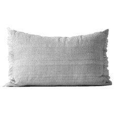 Fringed Vintage Wash Rectangular Linen Cushion