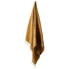 Fringed Vintage Linen Throw