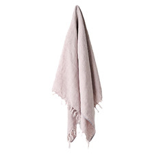 Fringed Vintage Linen Throw