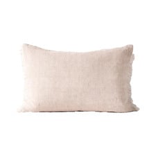 Fringed Vintage Wash Rectangular Linen Cushion