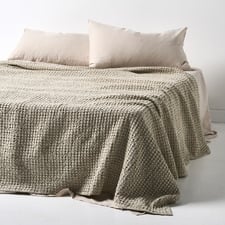 Waffle Cotton Bed Cover