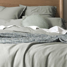Limestone Maison Vintage Linen-Blend Quilt Cover