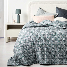 Teal Jaipur King Coverlet