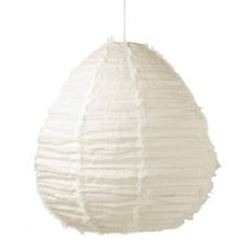 Cloud Pear Fringed Linen Pendant Shade