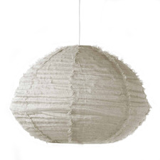 Cloud Oval Fringed Linen Pendant Shade