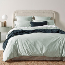 Mist Evie Stonewashed Organic Cotton Quilt Cover