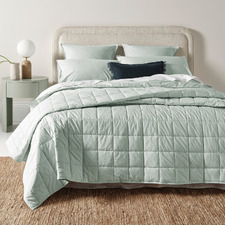 Mist Evie Stonewashed Cotton King Coverlet