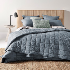 Denim Evie Stonewashed Cotton King Coverlet