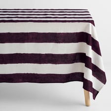 Riviera Stripe Cotton & Linen Tablecloth