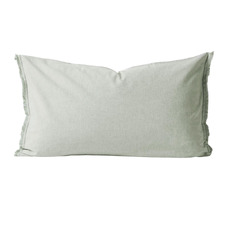 Chambray Fringe Linen & Cotton Standard Pillowcase