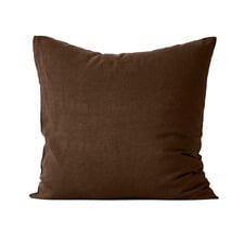 Chocolate Emile Linen European Pillowcase